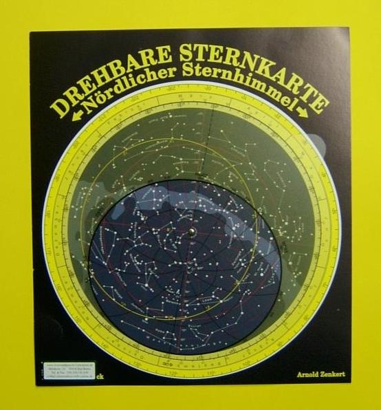 Große drehbare Sternkarte ohne Planetzeiger, Ø26cm