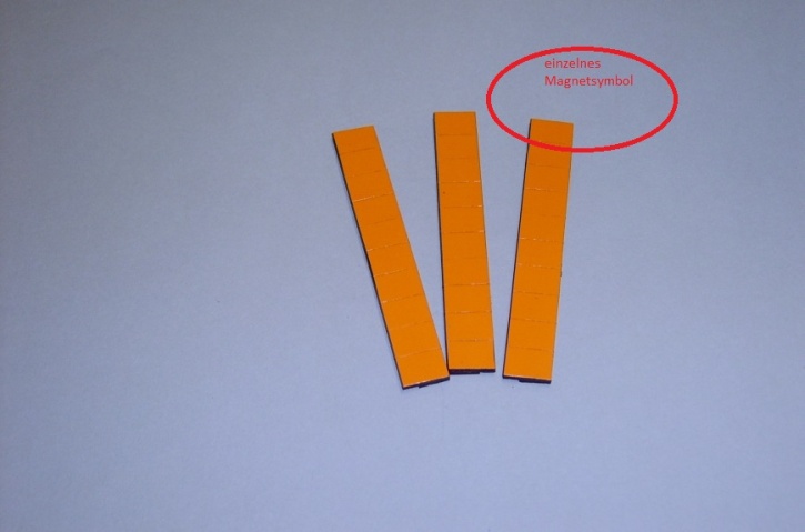 Magnetsymbol für Zusatzplan, 10x15mm, orange