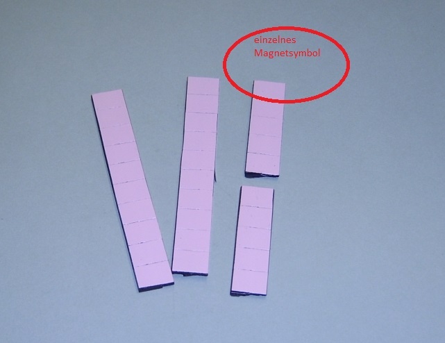 Magnetsymbol für Zusatzplan, 10x15mm,  rosa