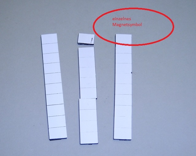 Magnetsymbol für Zusatzplan, 10x15mm, ganz weiß