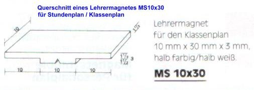 Magnetsymbol für Stundenplan, halb dunkelgrün mit Streifen-halb weiß