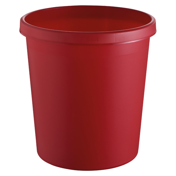 Papierkorb Läufer, 18 Liter, rot, mit doppeltem Rand