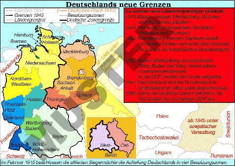 Einzeltransparent Die Deutsche Teilung