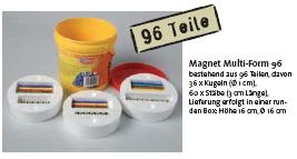 Magnet Multi-Form 96, runde Box mit 96 Teilen