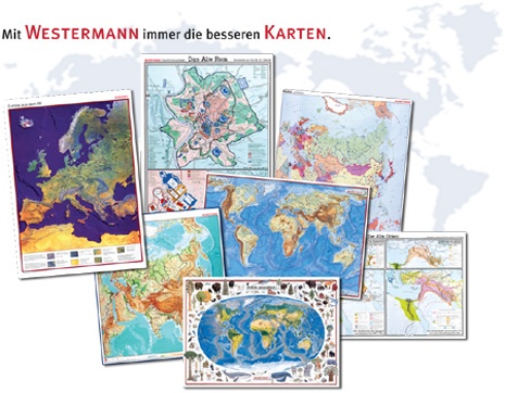 Posterkarte Bayern, physisch/politisch, 100x70 cm