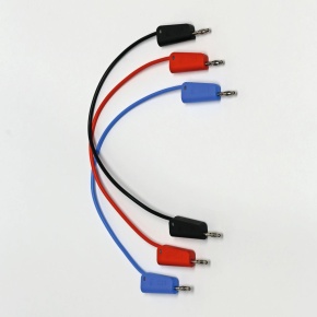 Experimentierkabel blau, Länge 25 cm mit 4 mm Sicherheitsstecker