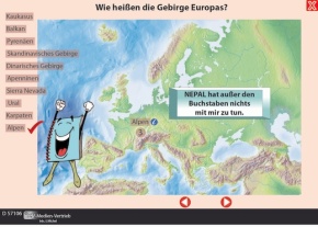 Interaktives Tafelbild: Topografie Europas