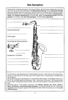 Transparentmappe Musikinstrumente in Wort, Bild und Ton