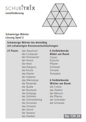 SCHUBITRIX Schwierige Wörter