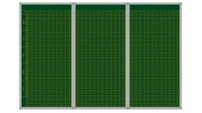 Stundenplantafel für 30 Klassen mit 10 Stunden, grün, als 3teiliges Set