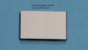 Kopfzeilenmagnet zur Kennzeichnung der Klasse 18x30mm, weiß