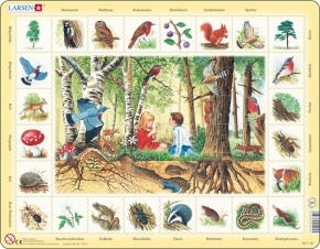 Puzzle - Im Wald,  Format 36,5x28,5 cm, Teile 48
