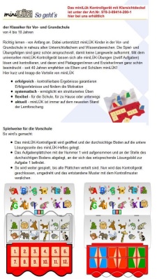 mini-Lük Kontrollgerät mit Klarsichtspielteil